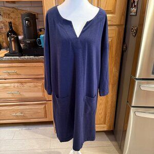 Lilly Pulitzer Joyce Dress Large True Navy UPF 50+ EUC